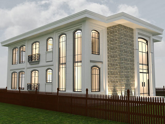 Dublex Villa Low-poly 3D model