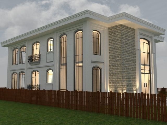 Dublex Villa Low-poly 3D model_2