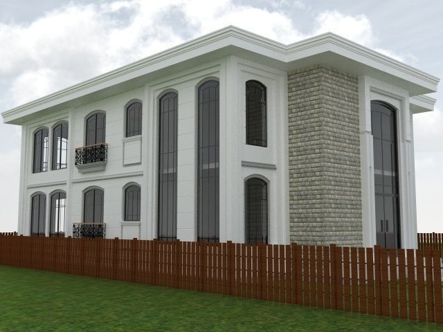 Dublex Villa Low-poly 3D model_1