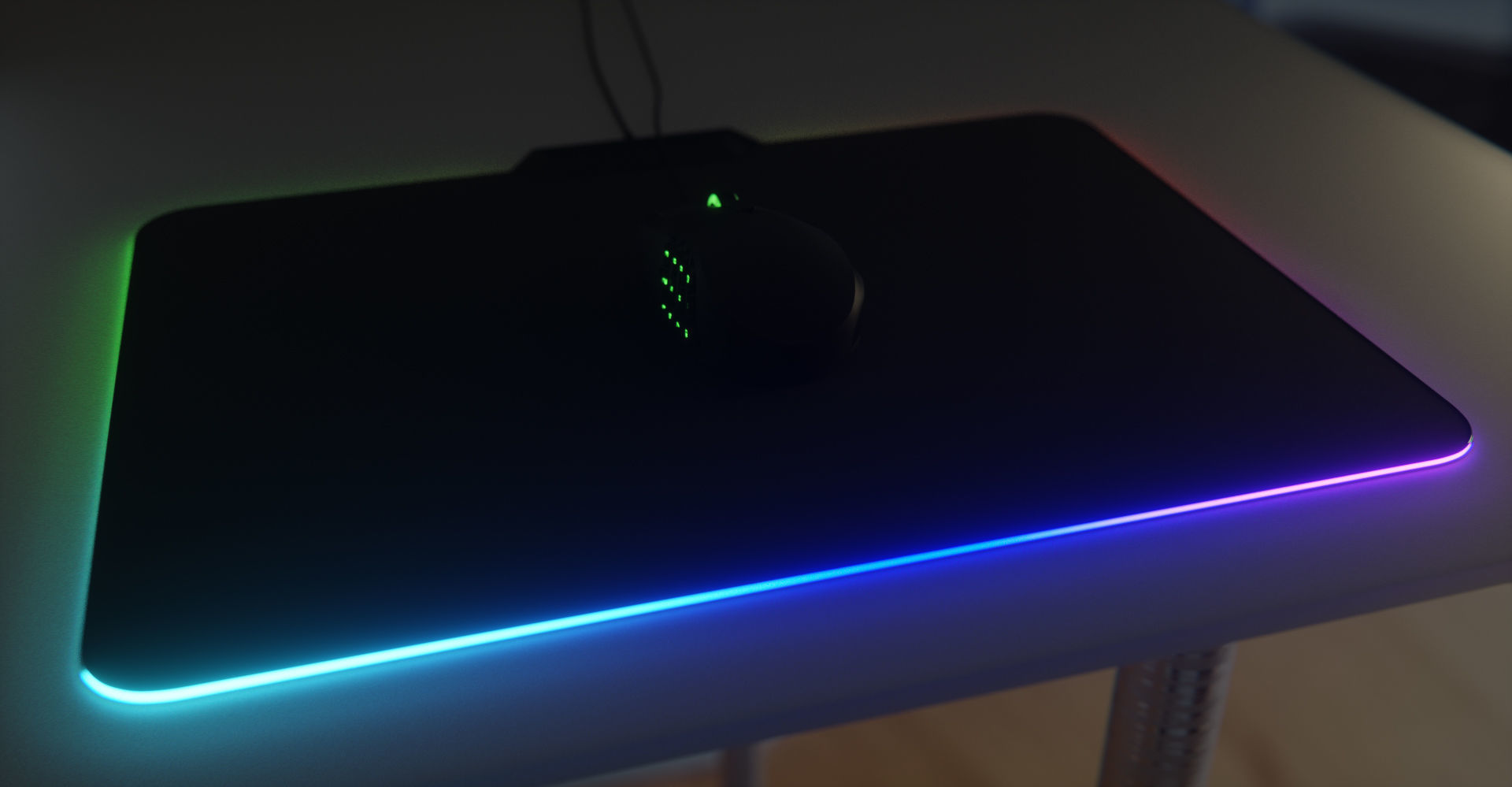 RGB Gaming Computer Mouse Low-poly 3D model_1