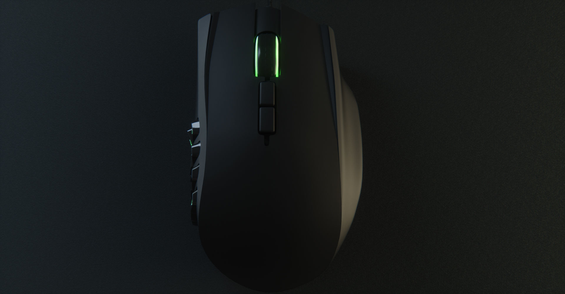 RGB Gaming Computer Mouse Low-poly 3D model_2