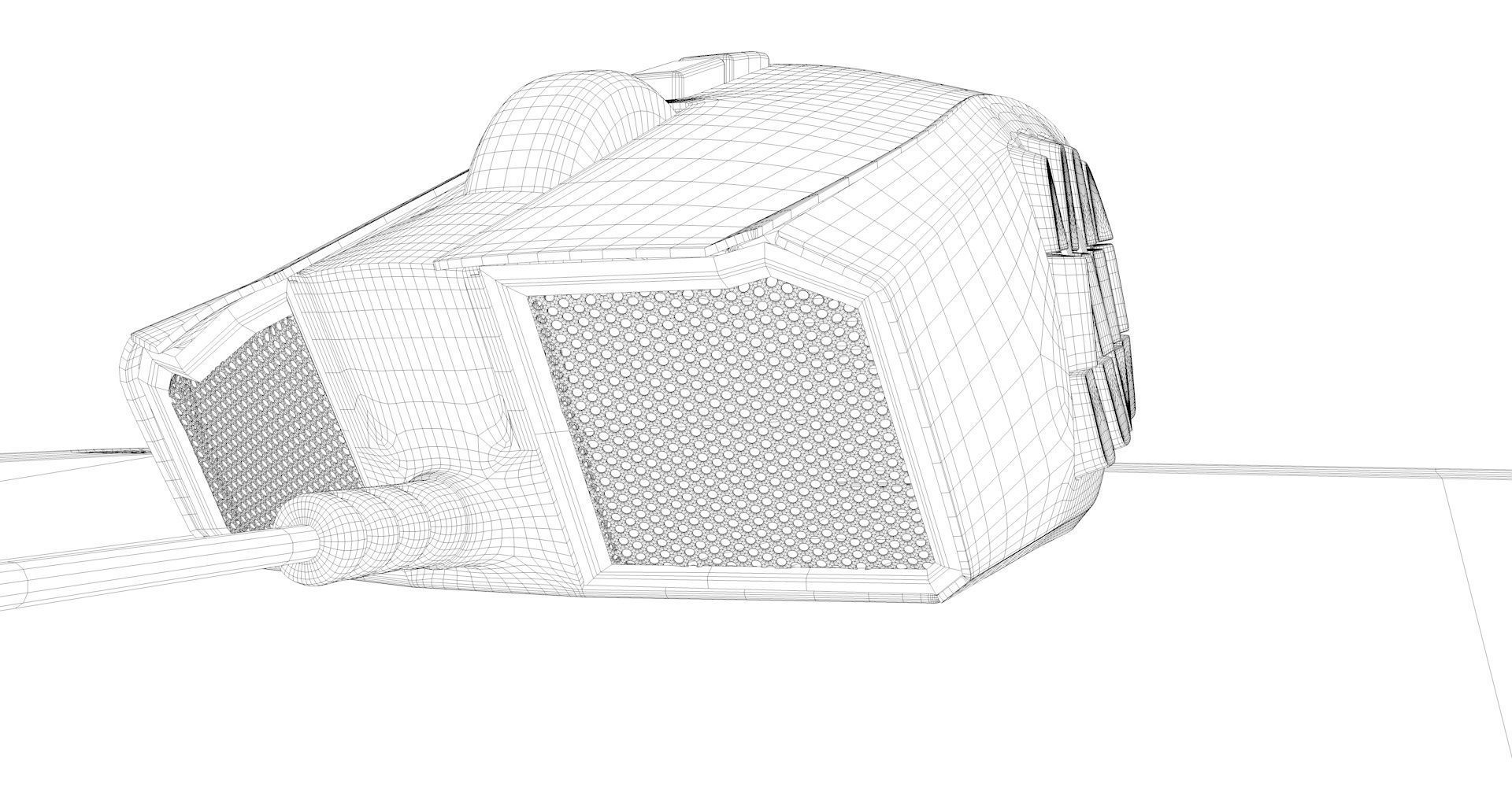 RGB Gaming Computer Mouse Low-poly 3D model_5
