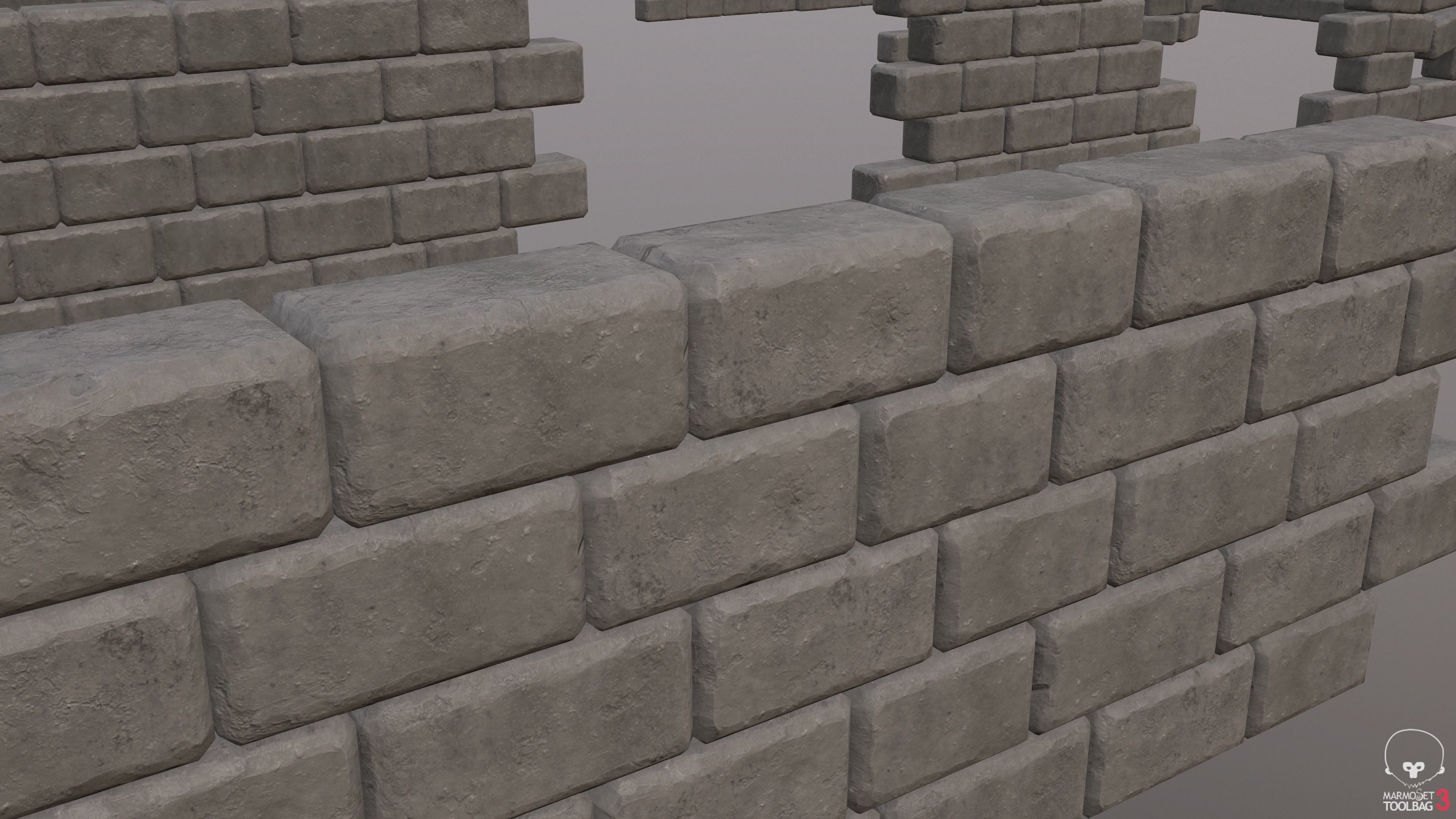 Modular Wall Pack 36 piece Low-poly 3D model_2