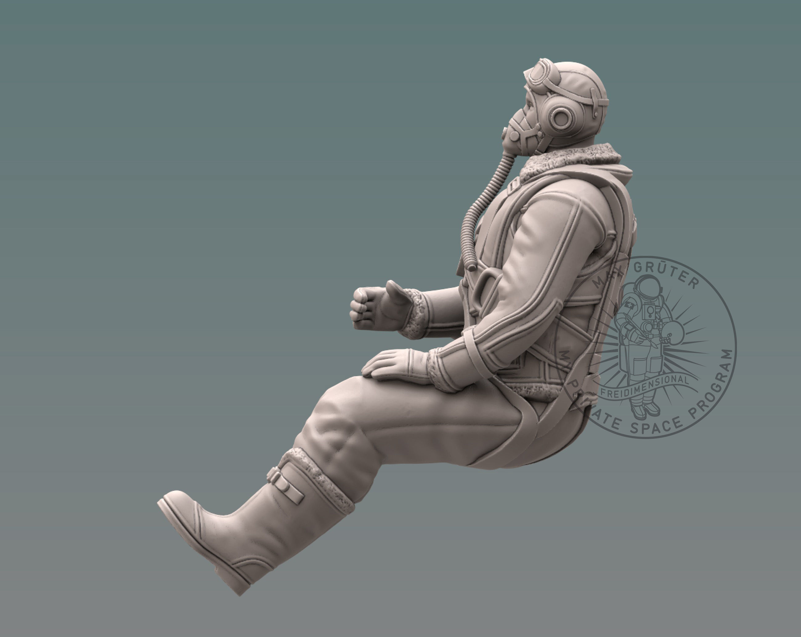 Spitfire Pilot 3D print model_1