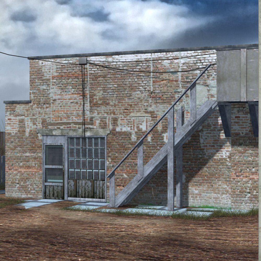 Backyard Building 3D model_1