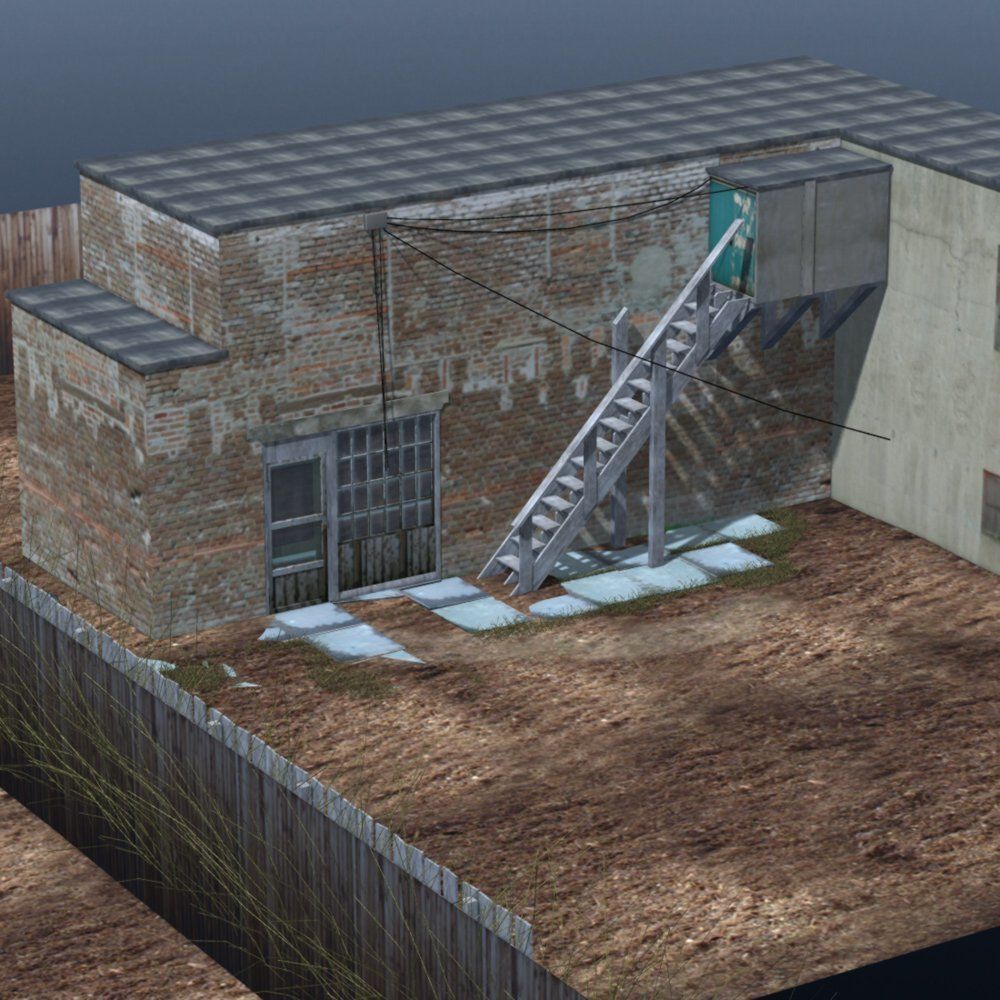 Backyard Building 3D model_5
