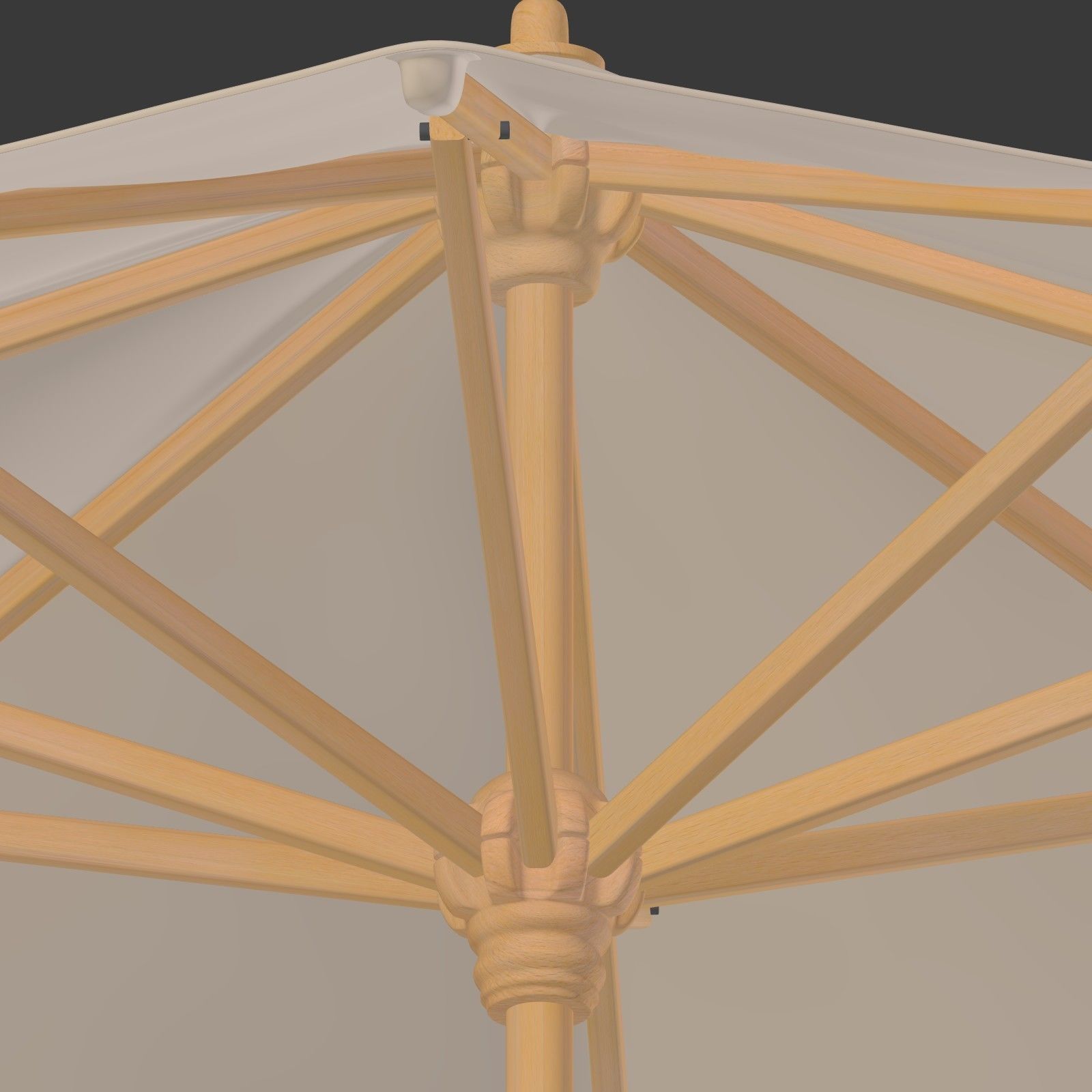 Patio Umbrella - Parasol 4 Low-poly 3D model_4