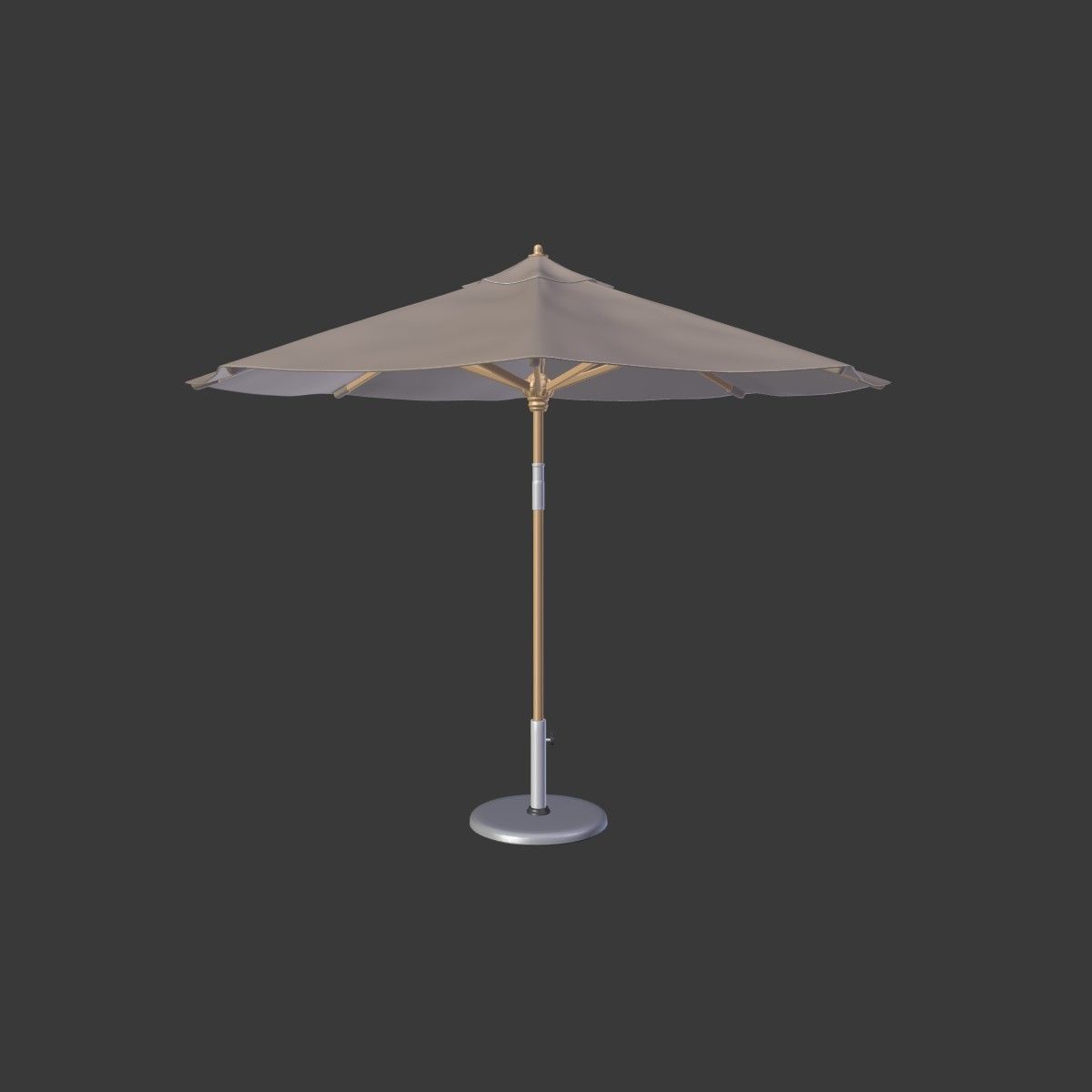 Patio Umbrella - Parasol 4 Low-poly 3D model_1