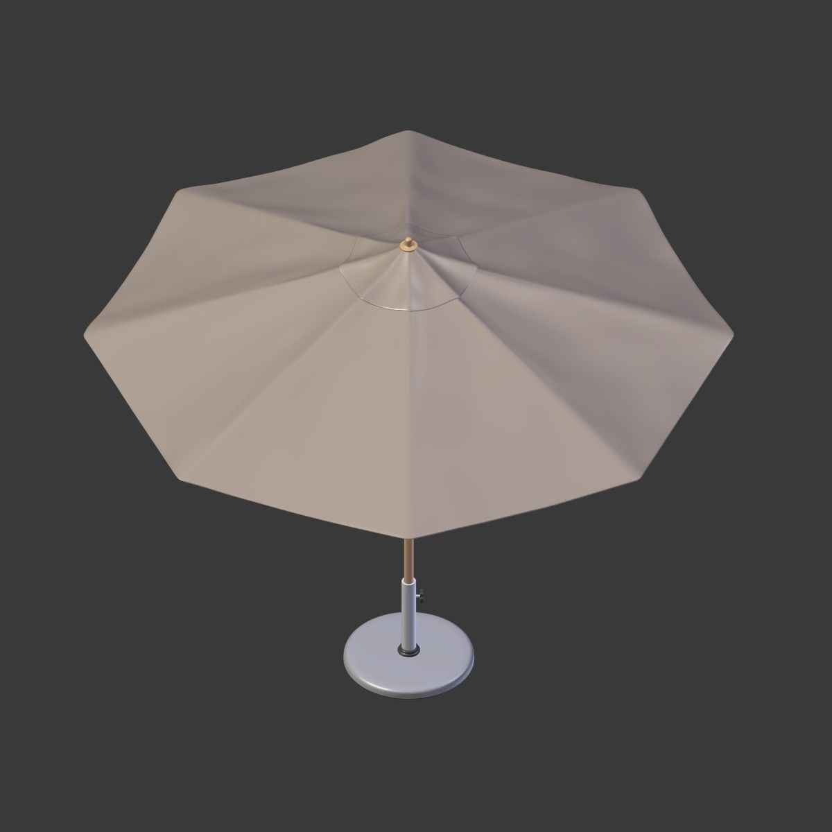 Patio Umbrella - Parasol 4 Low-poly 3D model_6
