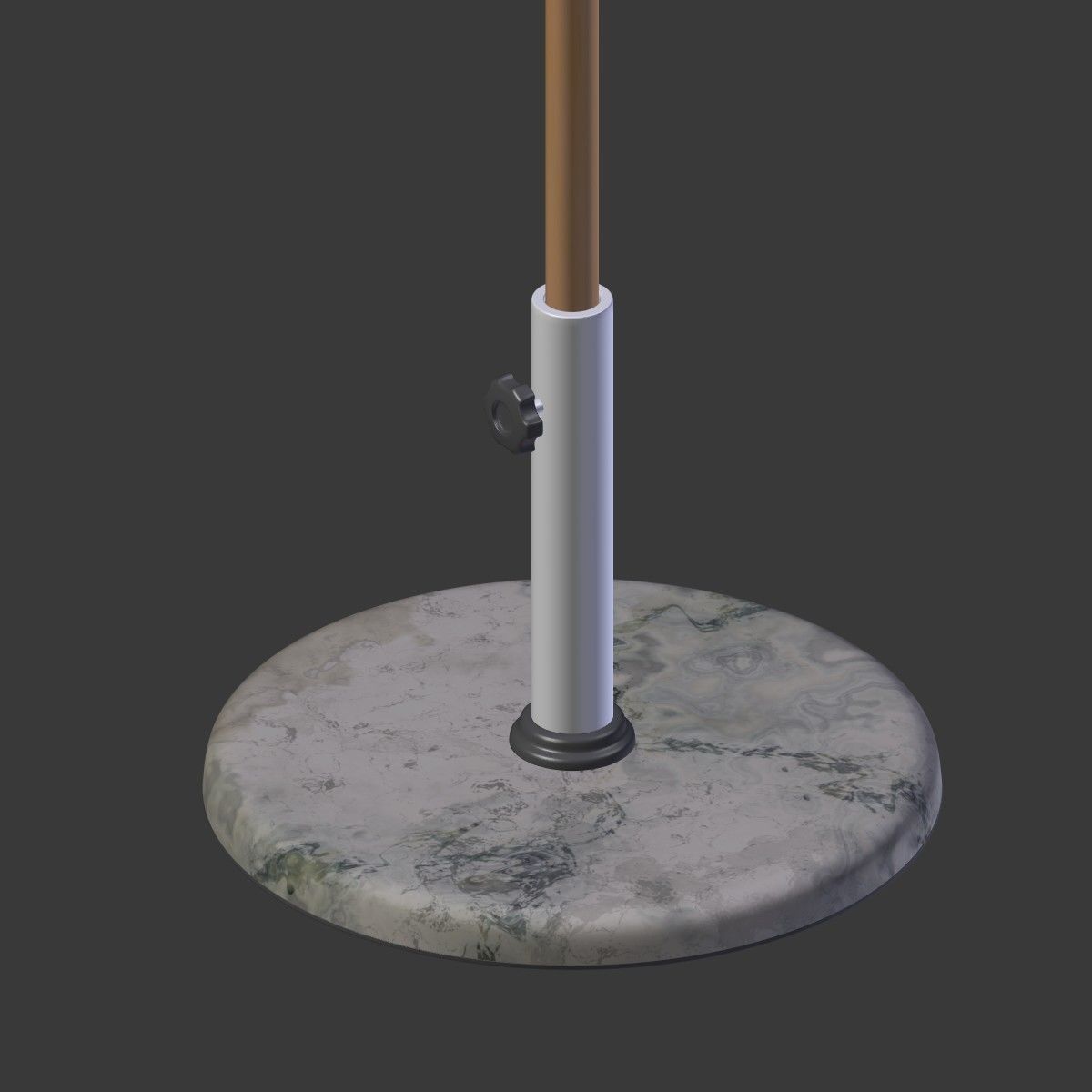 Patio Umbrella - Parasol 4 Low-poly 3D model_17