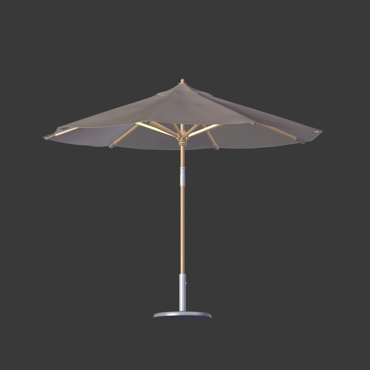 Patio Umbrella - Parasol 4 Low-poly 3D model_13