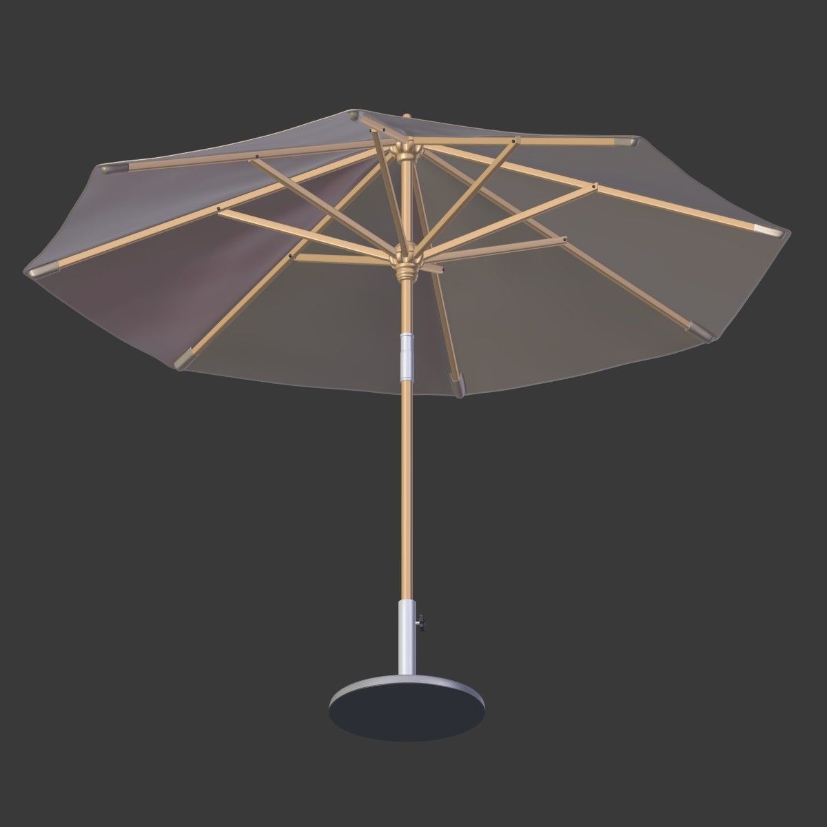Patio Umbrella - Parasol 4 Low-poly 3D model_9