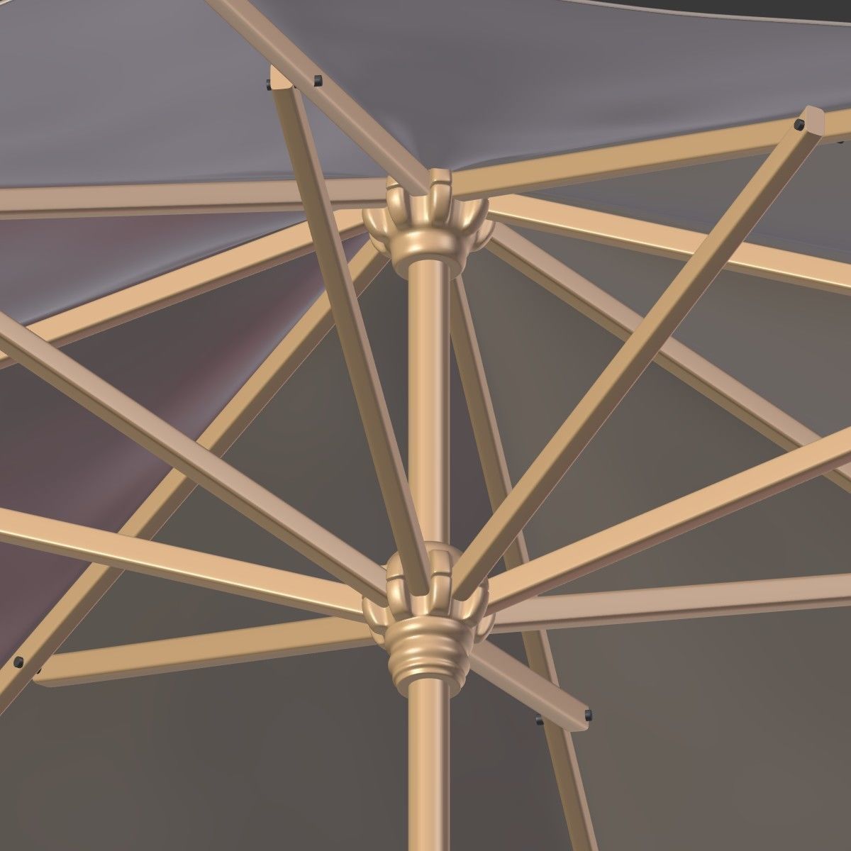 Patio Umbrella - Parasol 4 Low-poly 3D model_15