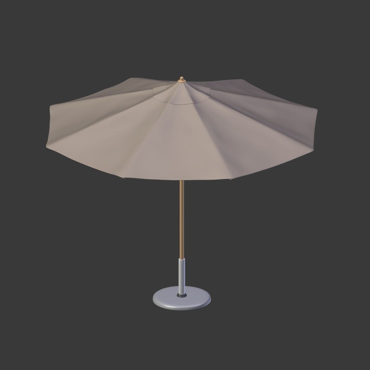 Patio Umbrella - Parasol 4 Low-poly 3D model_11
