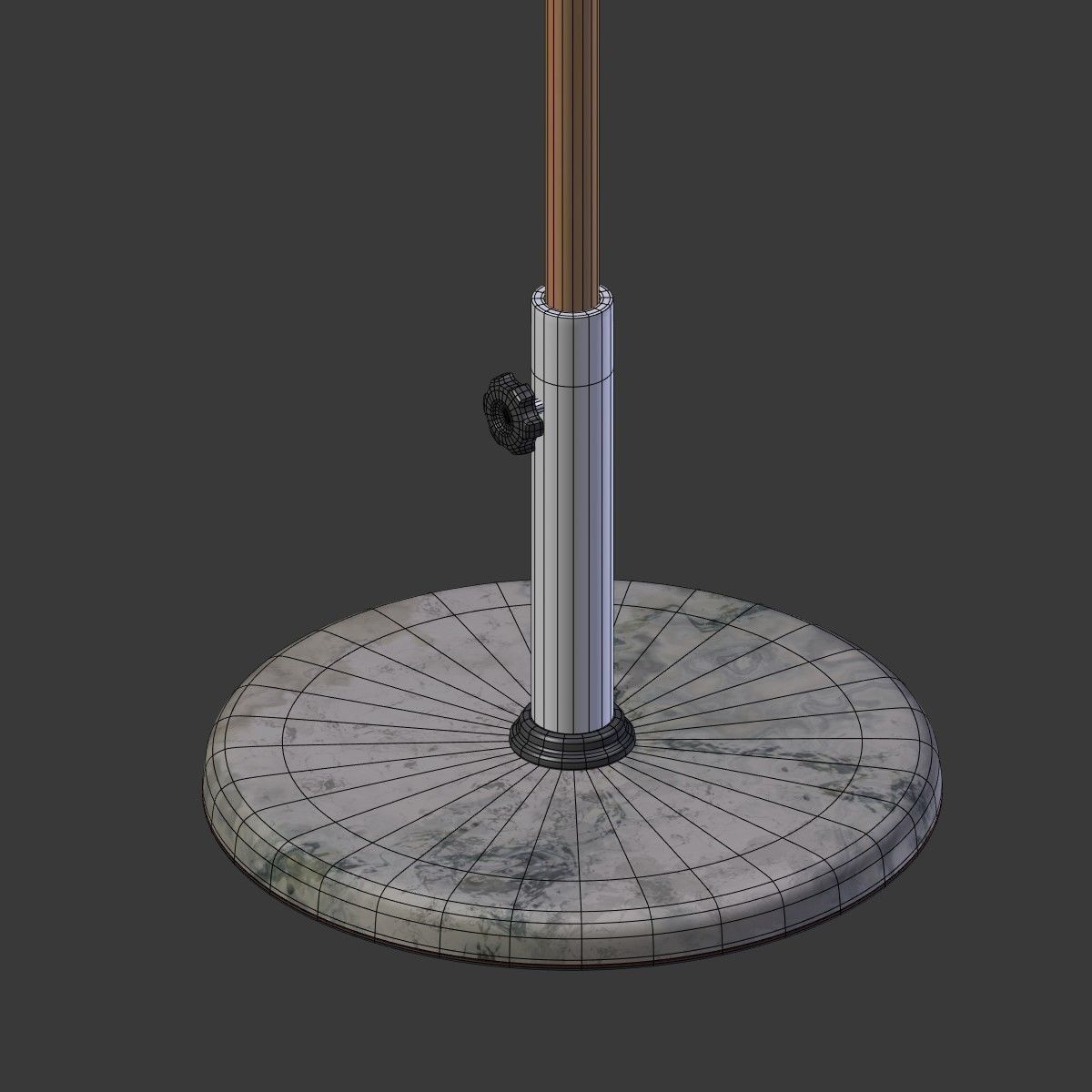 Patio Umbrella - Parasol 4 Low-poly 3D model_18