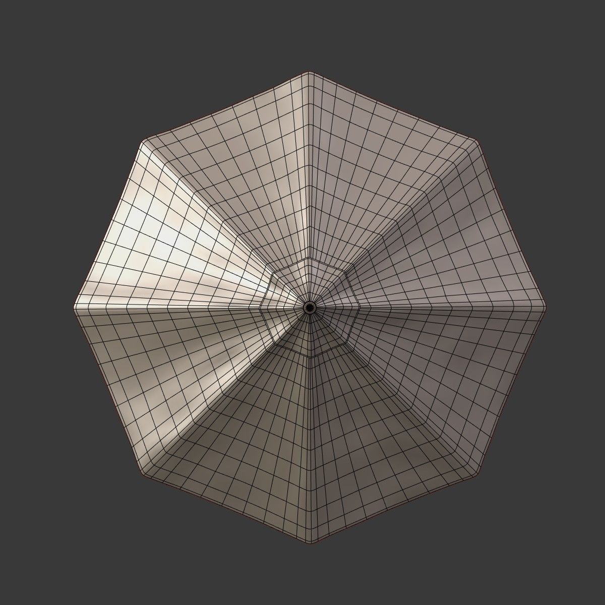 Patio Umbrella - Parasol 4 Low-poly 3D model_8