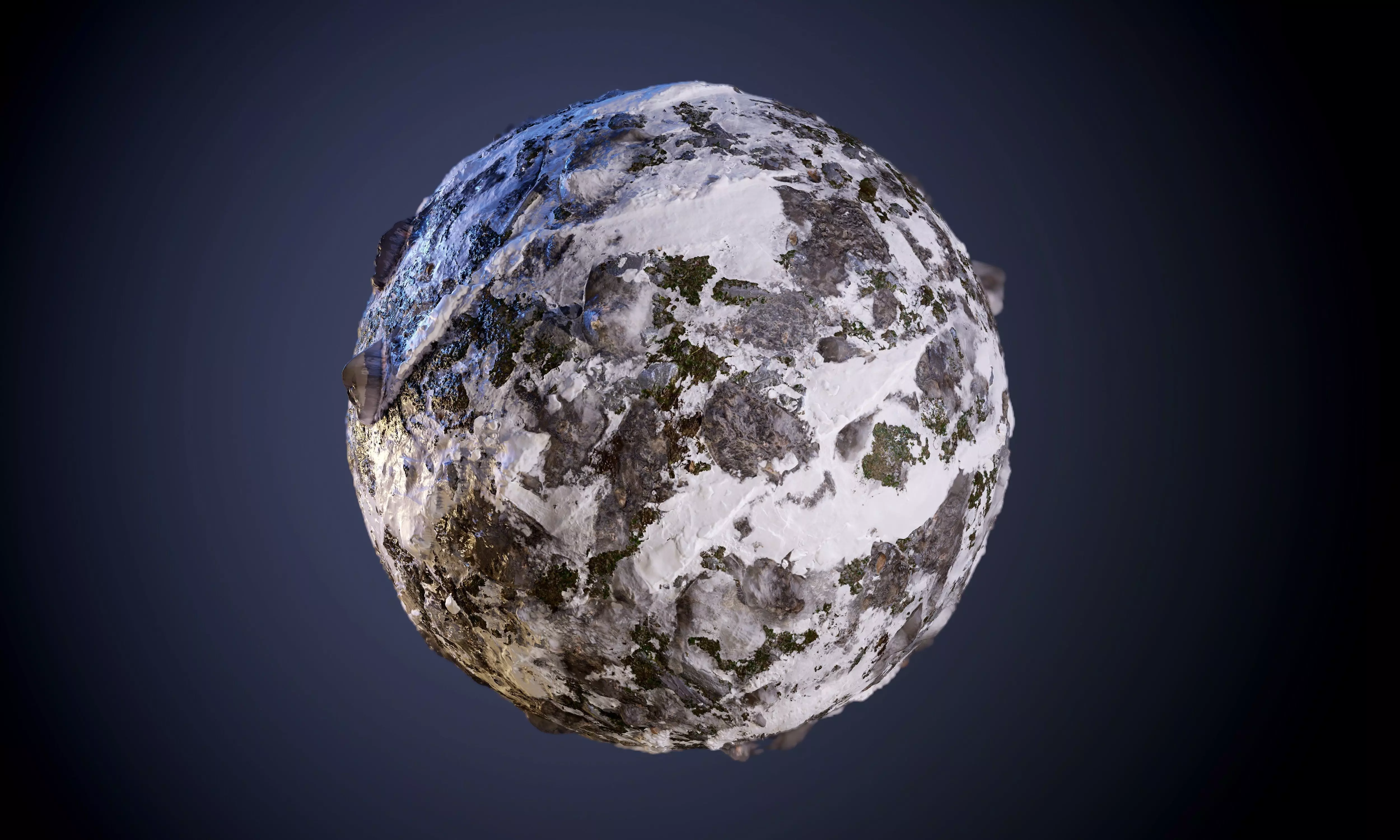 Ground Snow Rock Seamless PBR Texture Texture_0