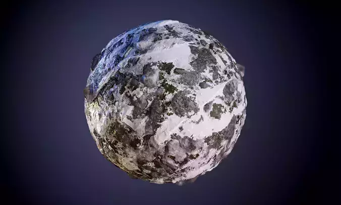 Ground Snow Rock Seamless PBR Texture