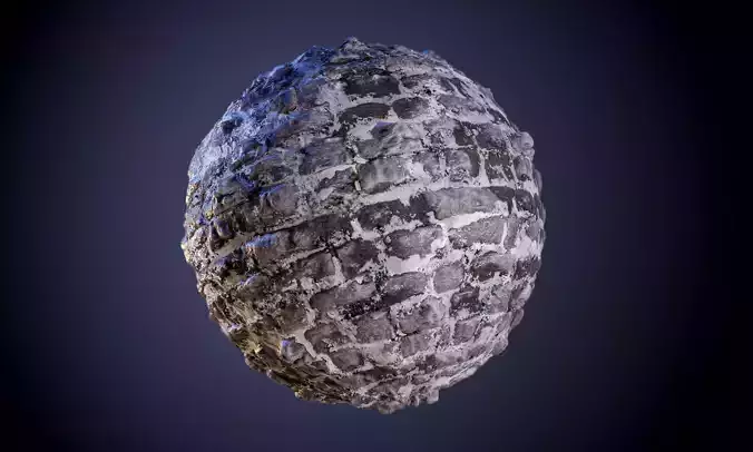 Stone Snow Ground Seamless PBR Texture