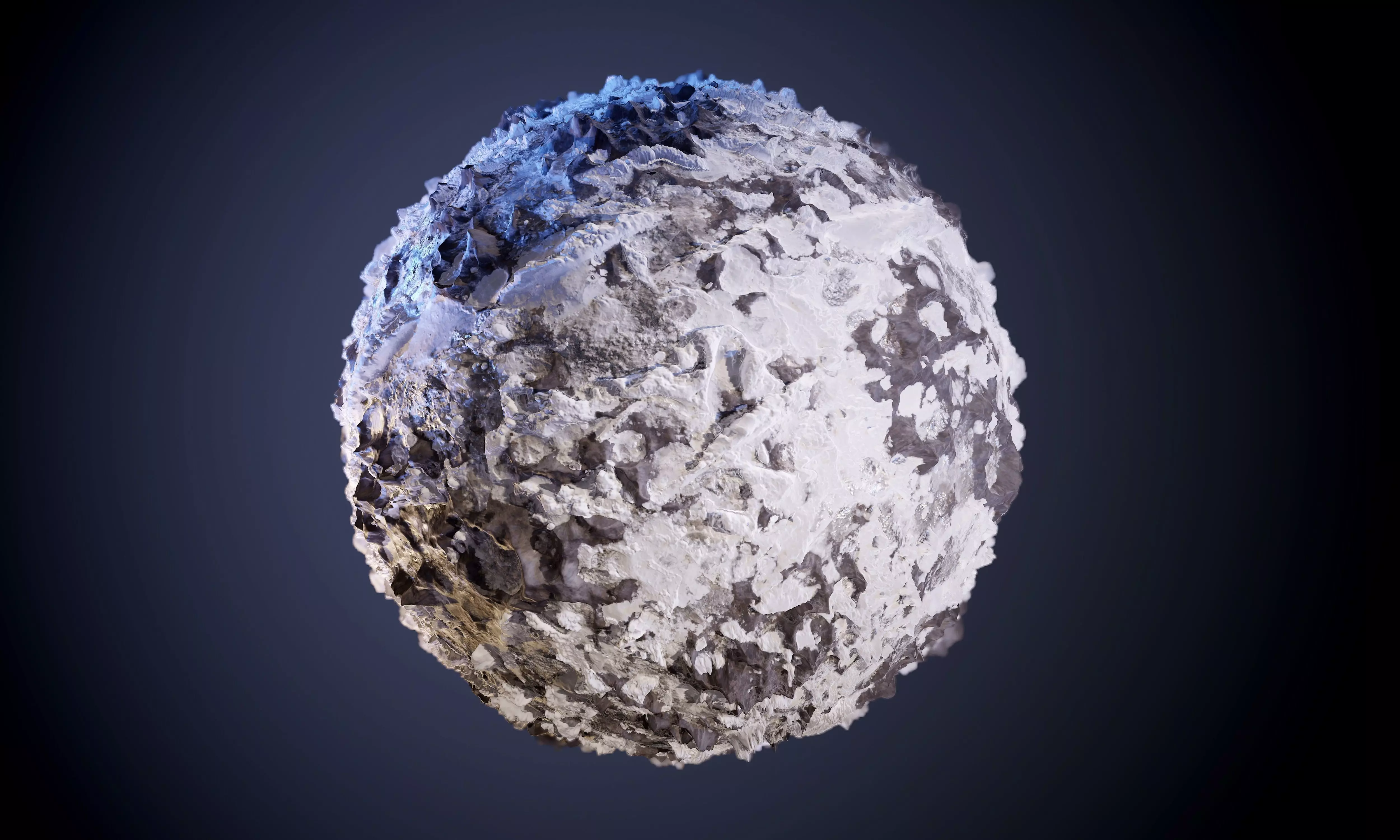 Ground Snow Stone Seamless PBR Texture Texture_0