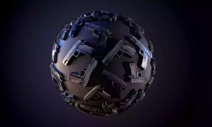 Weapon Pistol Gun Seamless PBR Texture