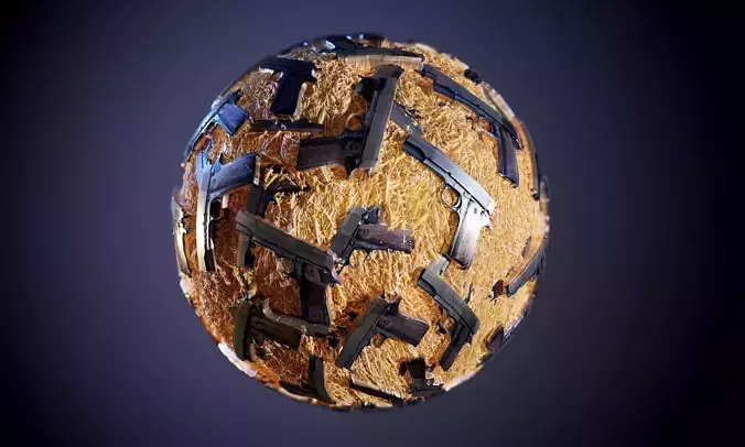 Gun Pistol Weapon Create Seamless PBR Texture