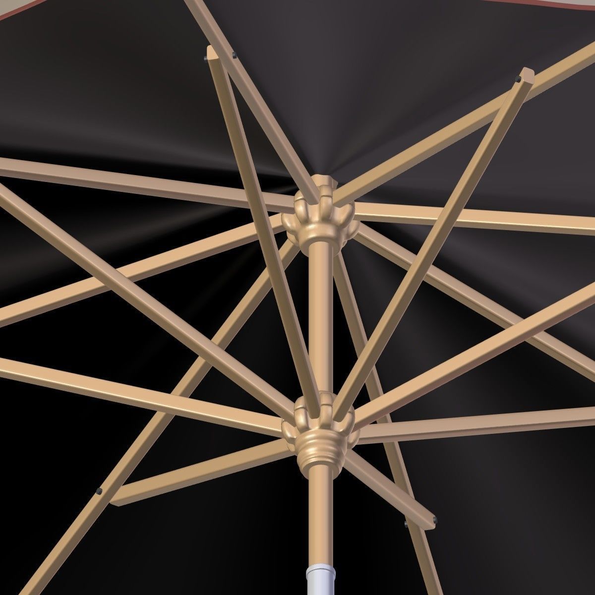 Patio Umbrella - Parasol Low-poly 3D model_18