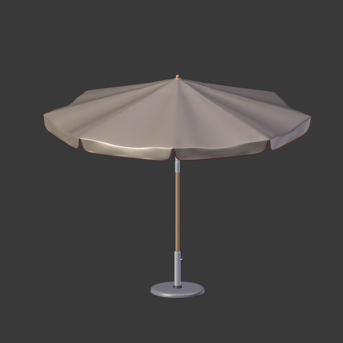 Patio Umbrella - Parasol Low-poly 3D model_12