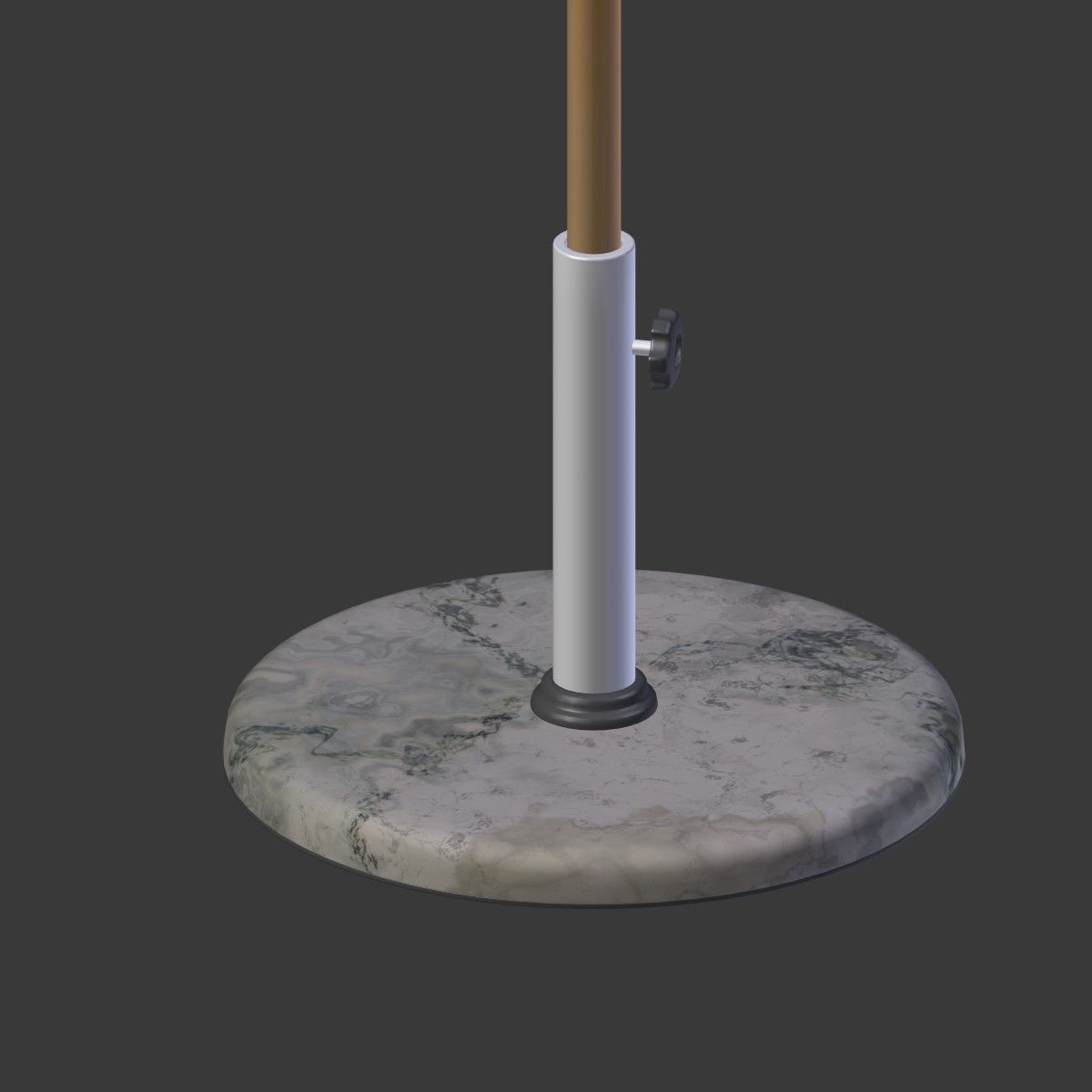 Patio Umbrella - Parasol Low-poly 3D model_20