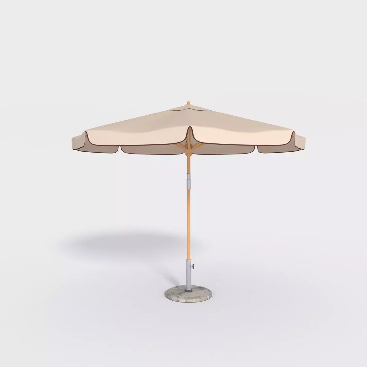 Patio Umbrella - Parasol Low-poly 3D model_0