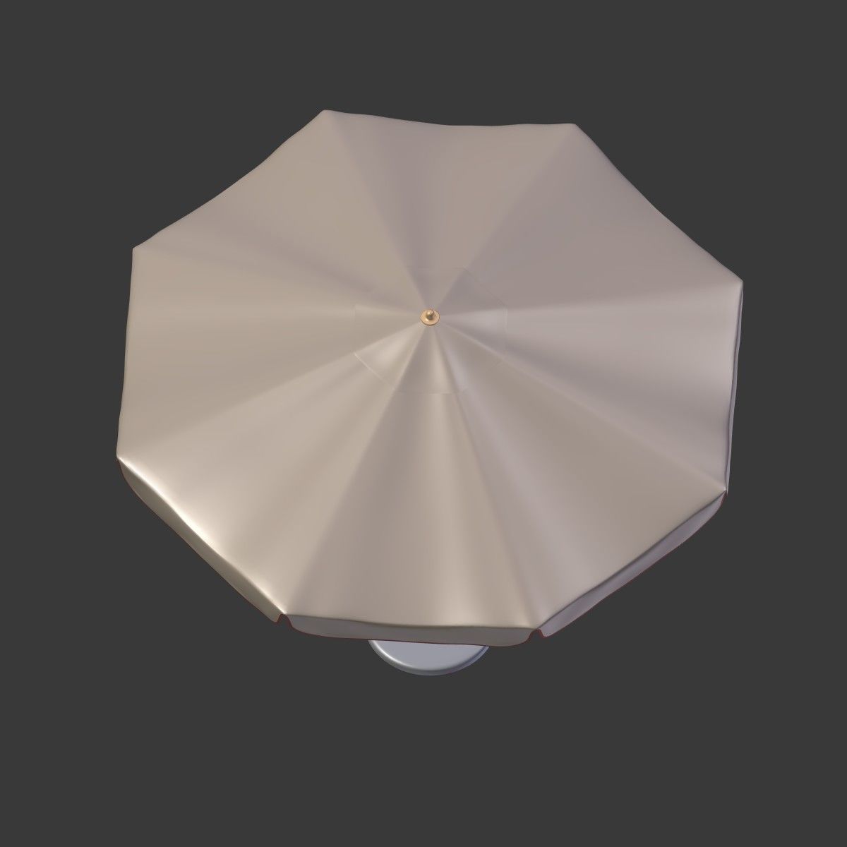 Patio Umbrella - Parasol Low-poly 3D model_16