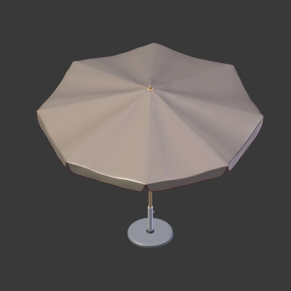 Patio Umbrella - Parasol Low-poly 3D model_6