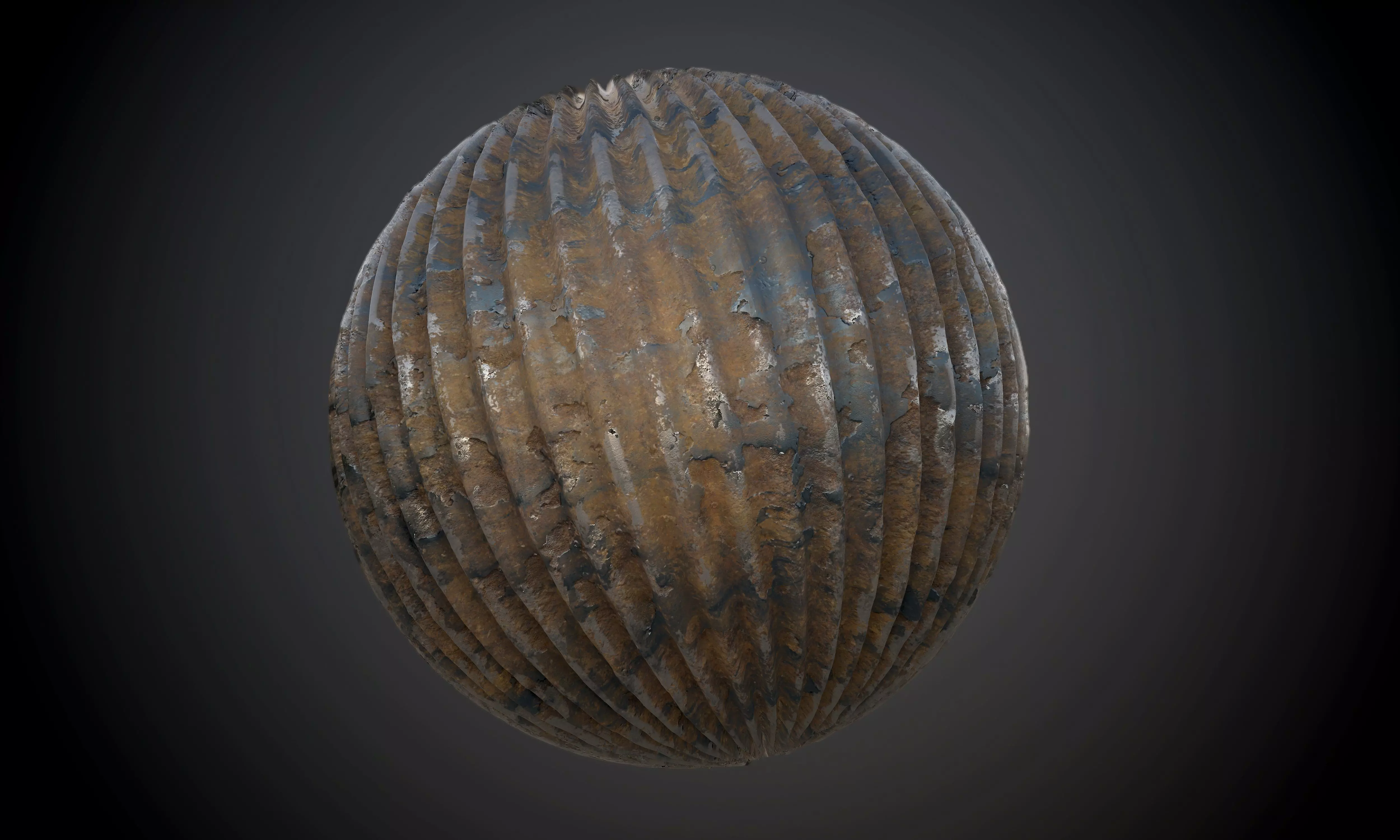 Metal Rusted Corragated Seamless PBR Texture Texture_0