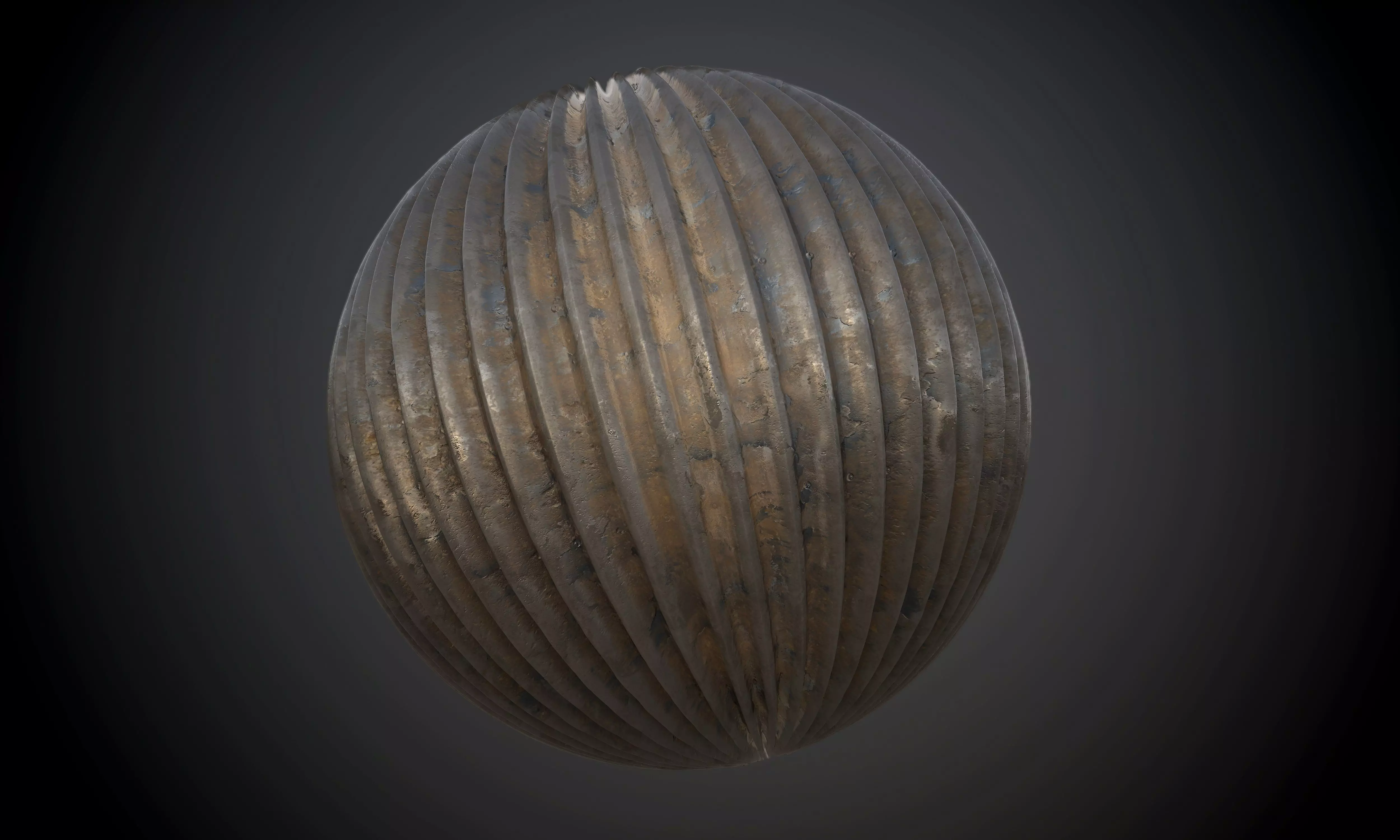 Metal Rusted Corragated Seamless PBR Texture Texture_0