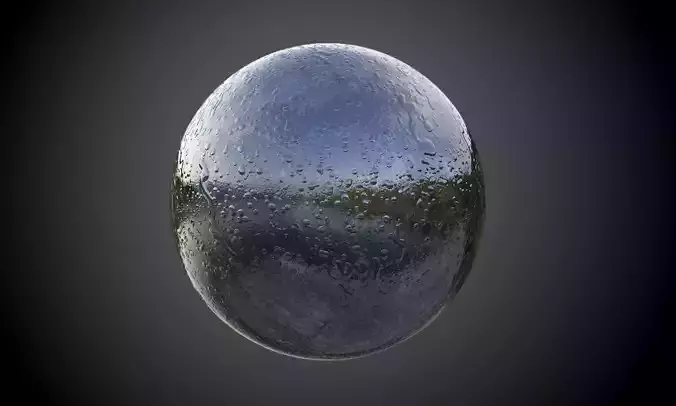 Metal Rain Drops Wet Seamless PBR Texture Texture