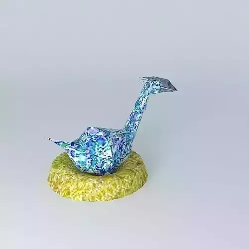 Large rainbow bird Free 3D model