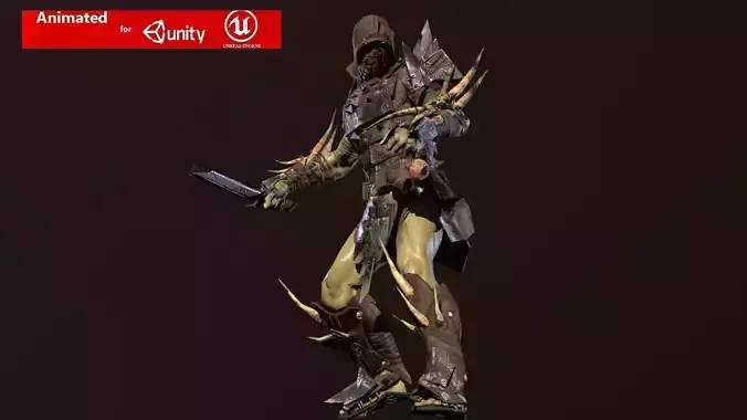 Orc assasin 2 Low-poly 3D model