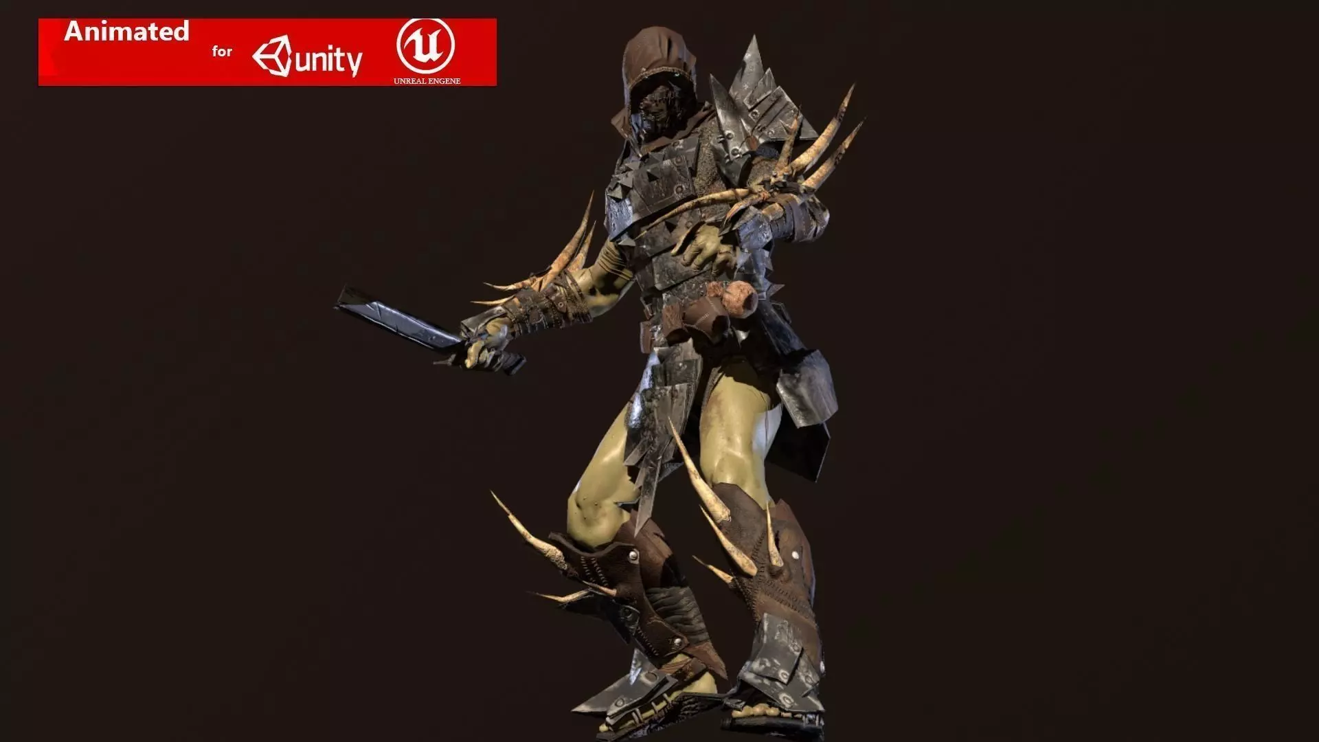 Orc assasin 2 Low-poly 3D model