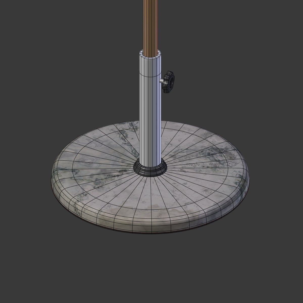 Umbrella Patio Parasol 6 Low-poly 3D model_19