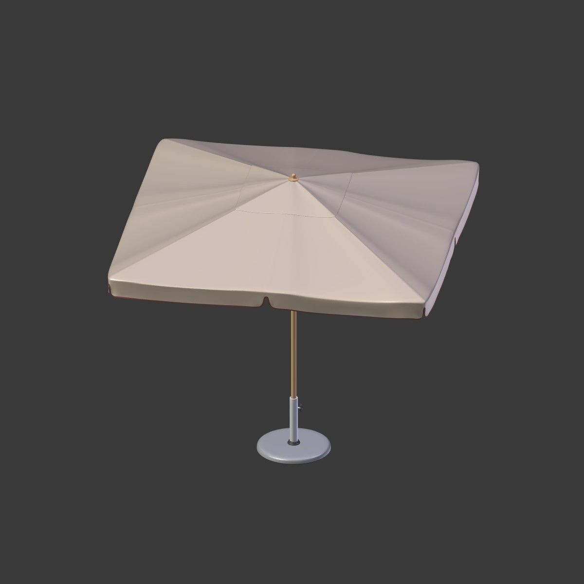 Umbrella Patio Parasol 6 Low-poly 3D model_6