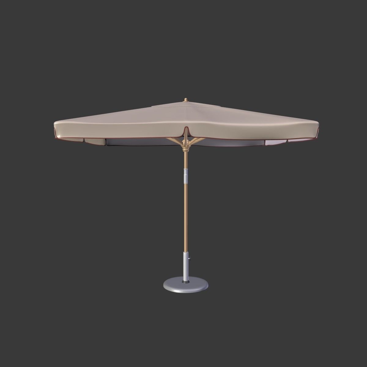 Umbrella Patio Parasol 6 Low-poly 3D model_1