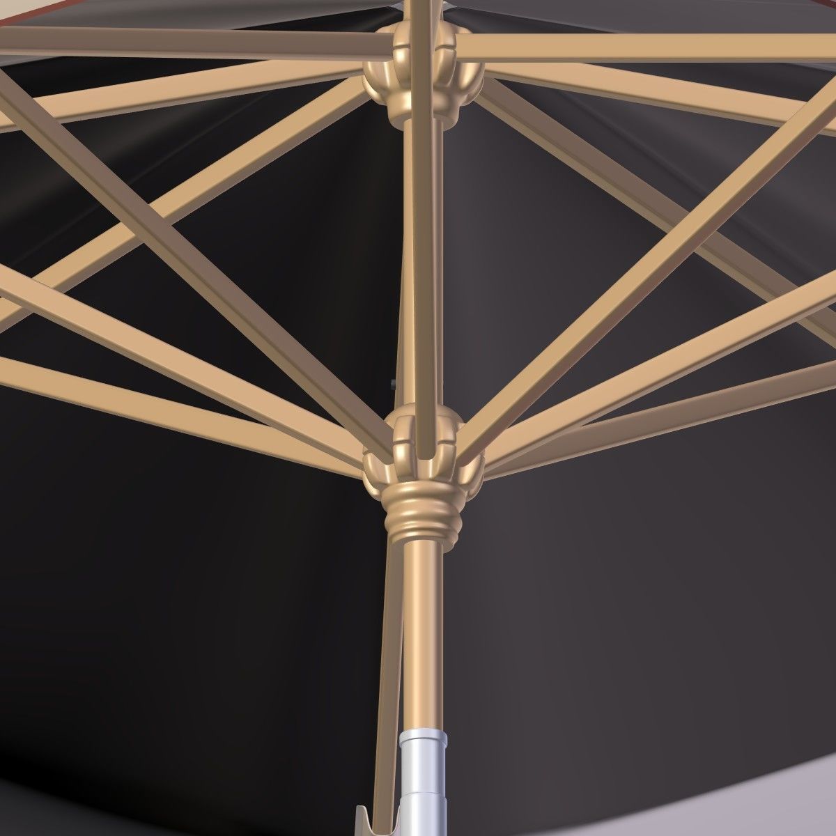 Umbrella Patio Parasol 6 Low-poly 3D model_16