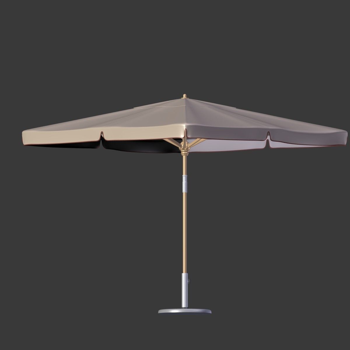 Umbrella Patio Parasol 6 Low-poly 3D model_14