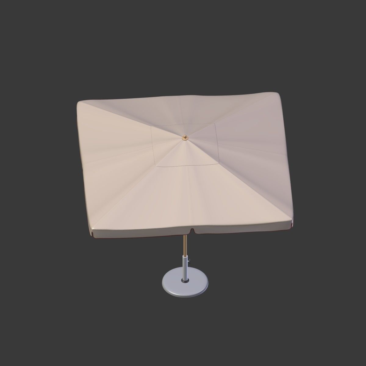 Umbrella Patio Parasol 6 Low-poly 3D model_12