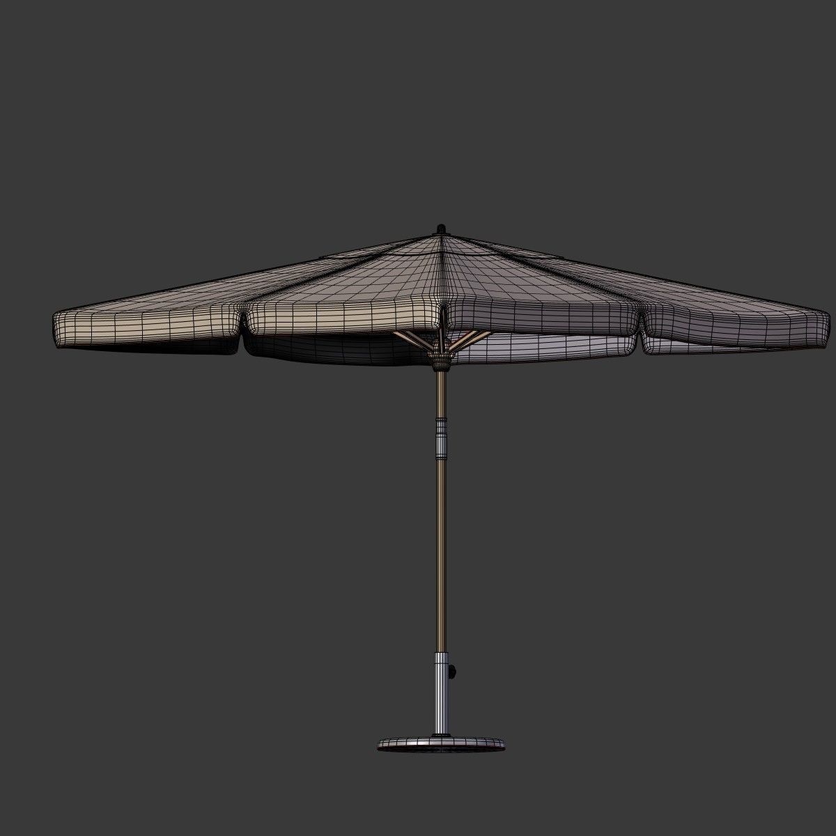 Umbrella Patio Parasol 6 Low-poly 3D model_15