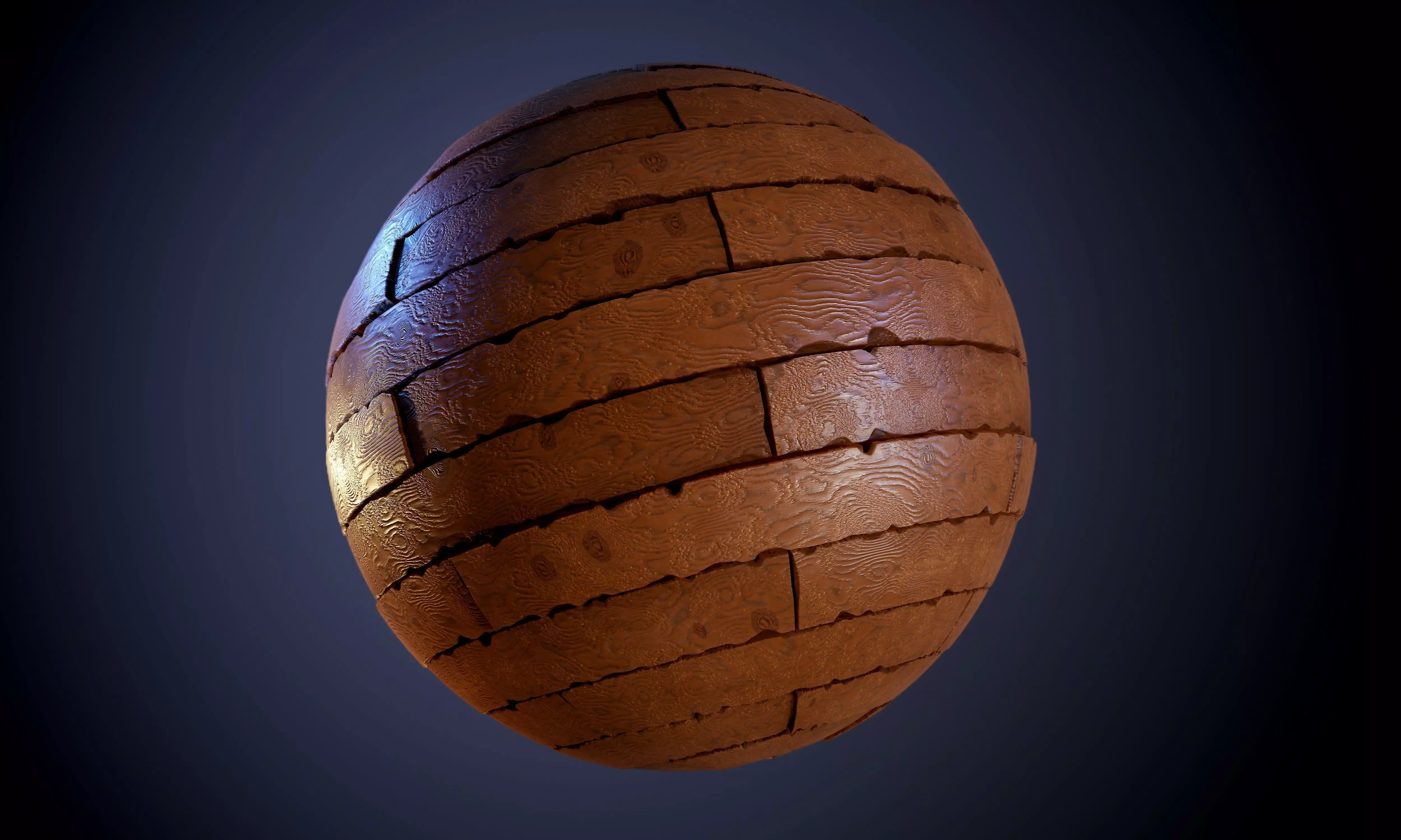 Wood Floor Stylized Planks Seamless PBR Texture Texture_0