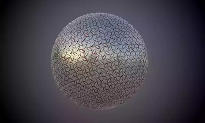 Metal Kick Plate Diamond Seamless PBR Texture Texture