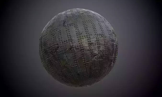 Metal Plate Armor Seamless PBR Texture