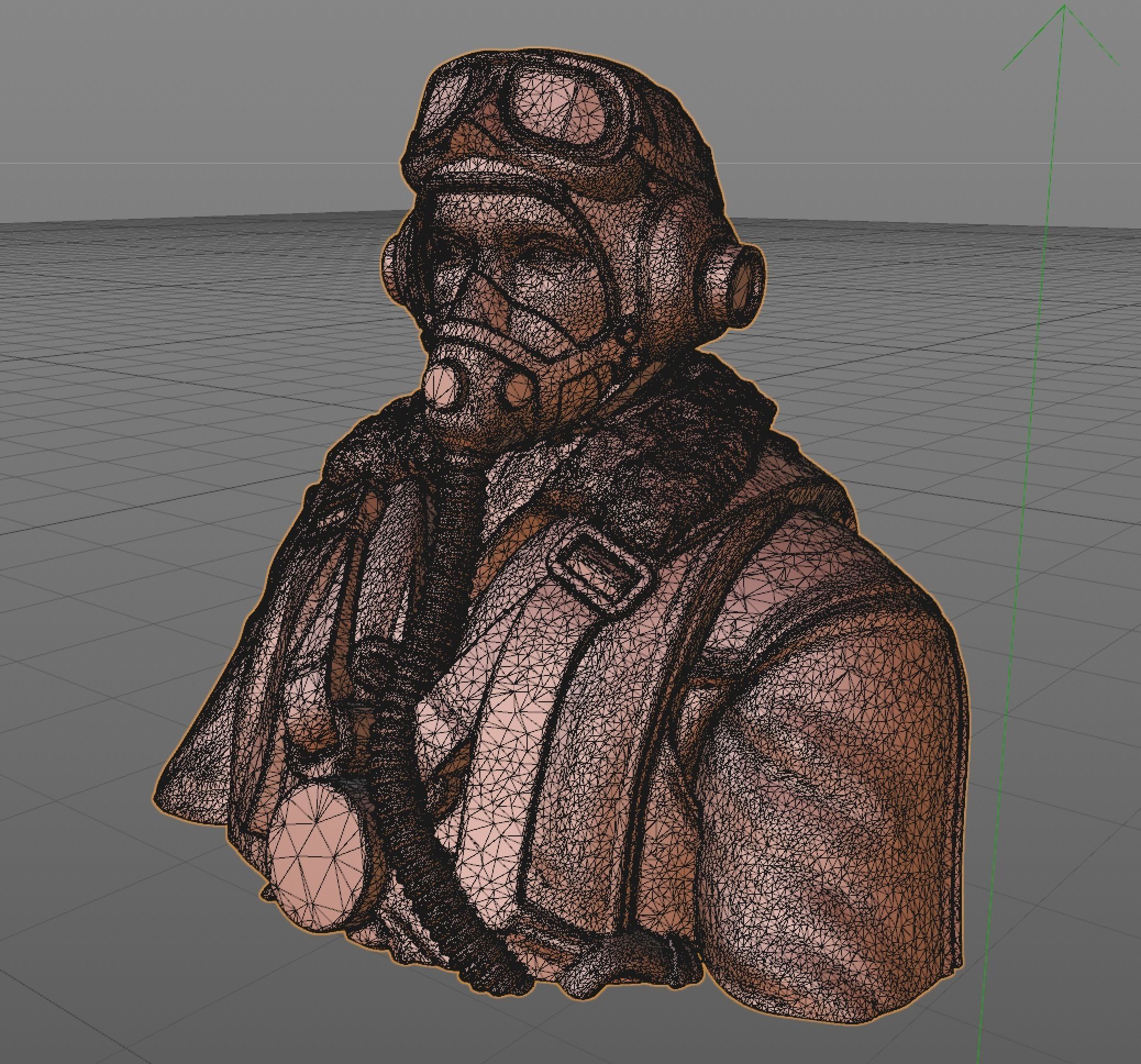 Pilot Bust 3D print model_2