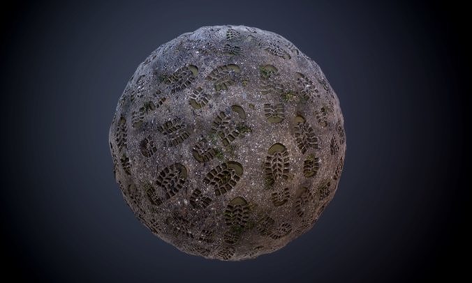 Ground Mud Footprint Seamless PBR Texture Texture